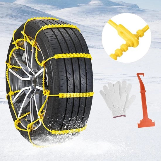Sneeuwatlettoni per SUV - Diversi tipi di strada ghiacciata - Neve bagnata, salita, neve ghiacciata - Larghezza gomma 165-275 mm - 10 pezzi