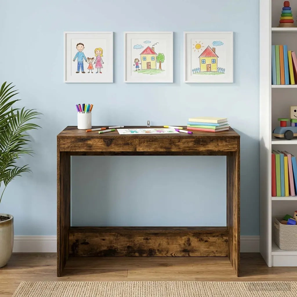Scrivania Letto Rovere Fumo Legno ingegnerizzato