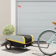 Rimorchio da Bici Nero e Giallo 30 kg in Ferro 94036
