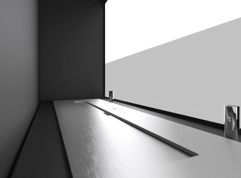 Camino a Bioetanolo da Incasso 60x45 cm Corner 600 Right Destro Nero