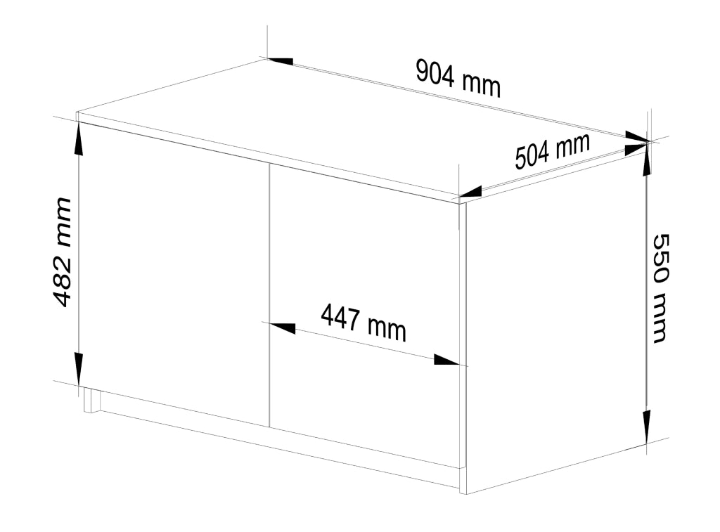 Sopralzo per armadio AKORD S90 Sonoma Quercia 90 cm 2 ante 90x51x55 cm