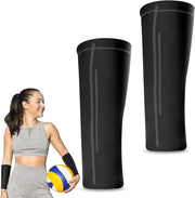 Bracciali Sportivi per Gomiti per Volley - Nero - Ragazze Giovanili - Maniche Compressive