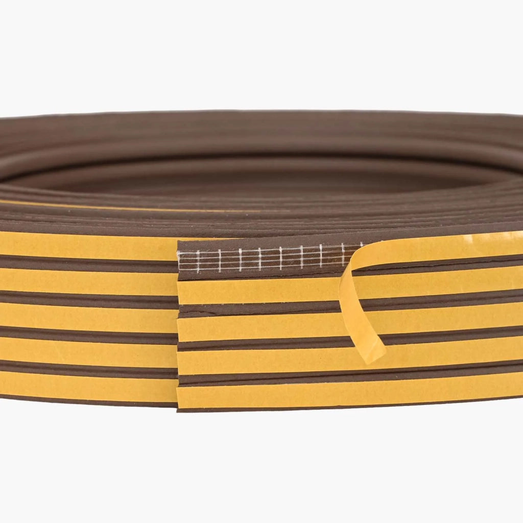 Nastro adesivo per finestre Marrone 9 x 4 mm 50 m Schiuma EPDM 42038092