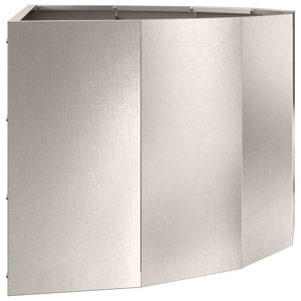 Fioriera Argento 90 x 45 x 35 cm Acciaio inossidabile