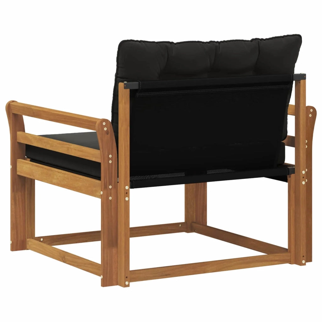 Set di divani da esterno-Sofa da giardino Legno di Acacia Massello e Textilene 759156