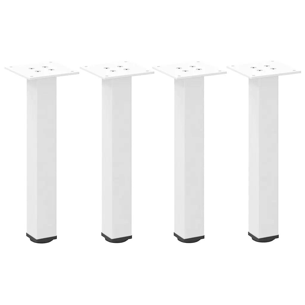 Gambe per Tavolino da Caff¨¨ 4 pz-Set di 4 Gamba per Tavolo Bianche 30-32 cm Acciaio 712376