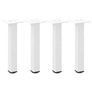 Gambe per Tavolino da Caff¨¨ 4 pz-Set di 4 Gamba per Tavolo Bianche 30-32 cm Acciaio 712376