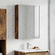 Mobiletto per specchio da bagno Rovere fumé 33 x 11,5 x 50 cm