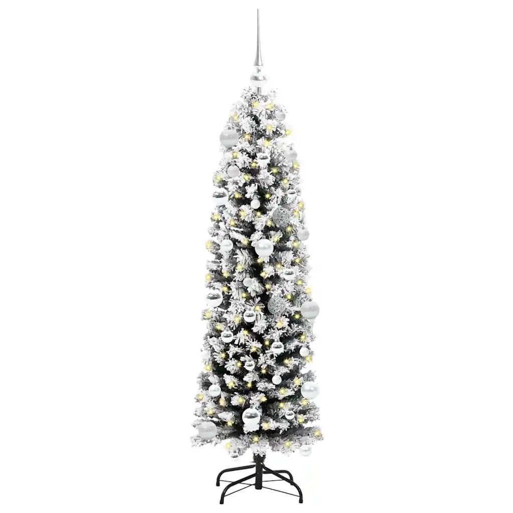 Albero di Natale Artificiale-Albero Natalizio con 150 LED Verde 150 cm 178812