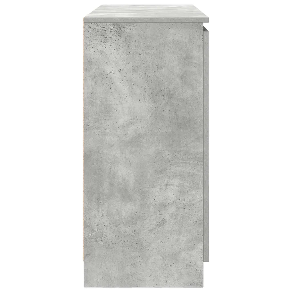 Credenza con Cassetti-Buffet-Armadio da cucina Grigio Cemento 100,5x35x76 cm Truciolato