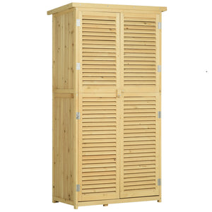 Armadio Mobile Portaoggetti da Giardino 87x46,5x160 cm in Legno