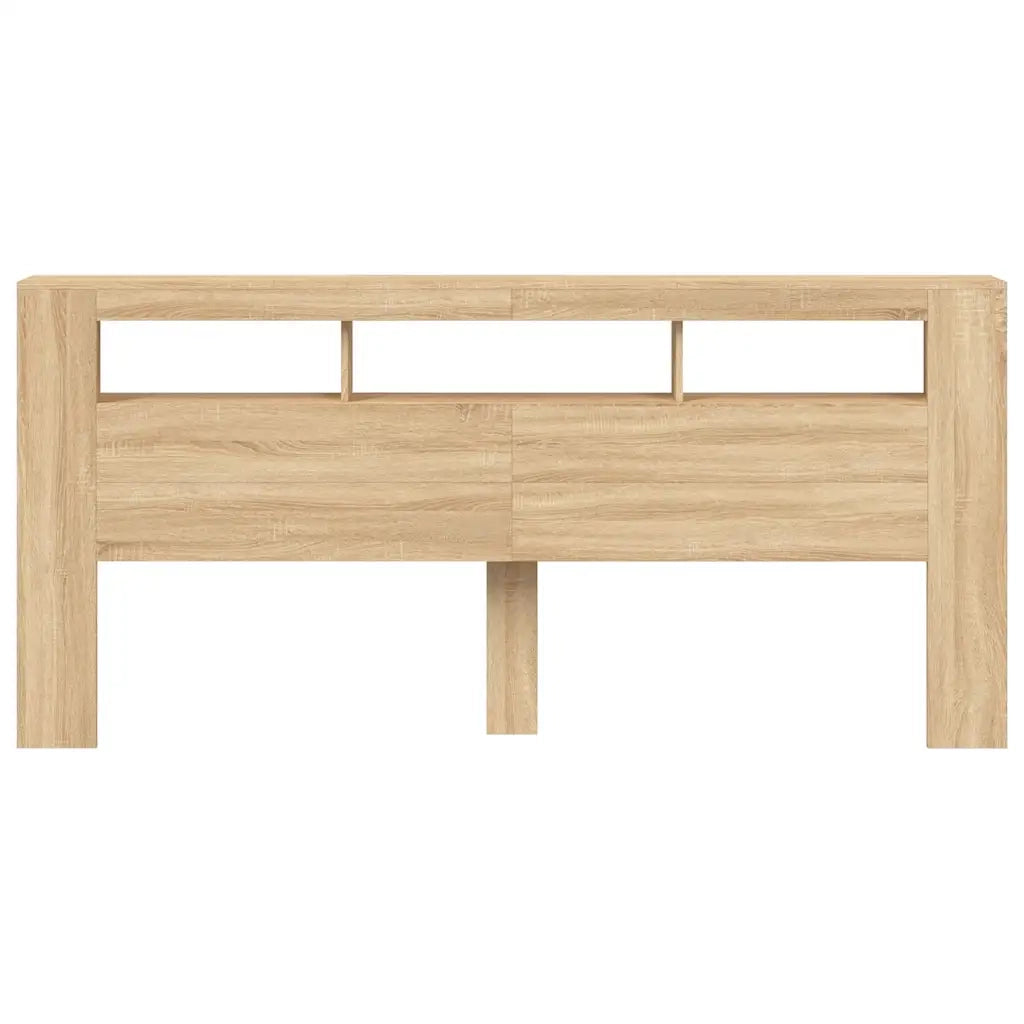 Testiera | Testata LED Rovere Sonoma 220x18,5x103,5 cm Legno Multistrato