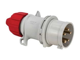 SPINA INDUSTRIALE VOLANTE ARGO ROSSA 3P+N+T 16A IP54- - cablaggio a vite 70105V - 2 pezzi FANTON