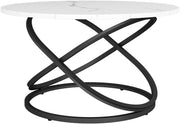 Tavolino Calgary, Bianco, 79.5 x 46 cm con ampia superficie di lavoroda utilizzare come piano d'appoggio o di lavoro nella zona giorno
