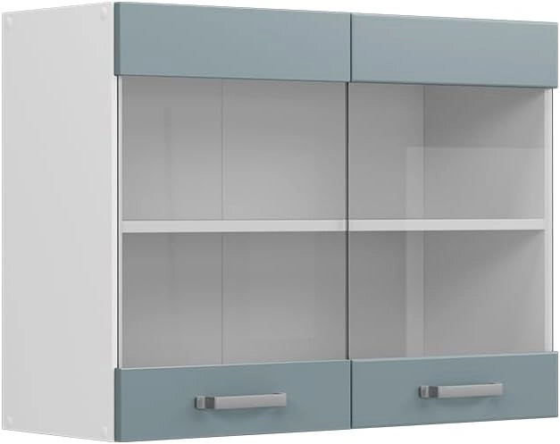 Frontale cucina R-Line, Grigio-blu, 79.2 x 59 cm frontale del mobile per pensile con vetro