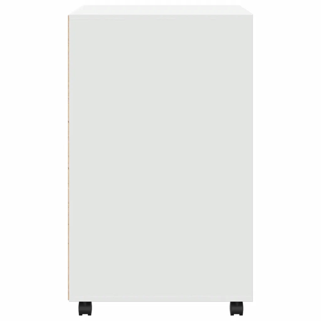 Mobiletto con Ruote Bianco 60x48x81 cm in Truciolato CFW2152424