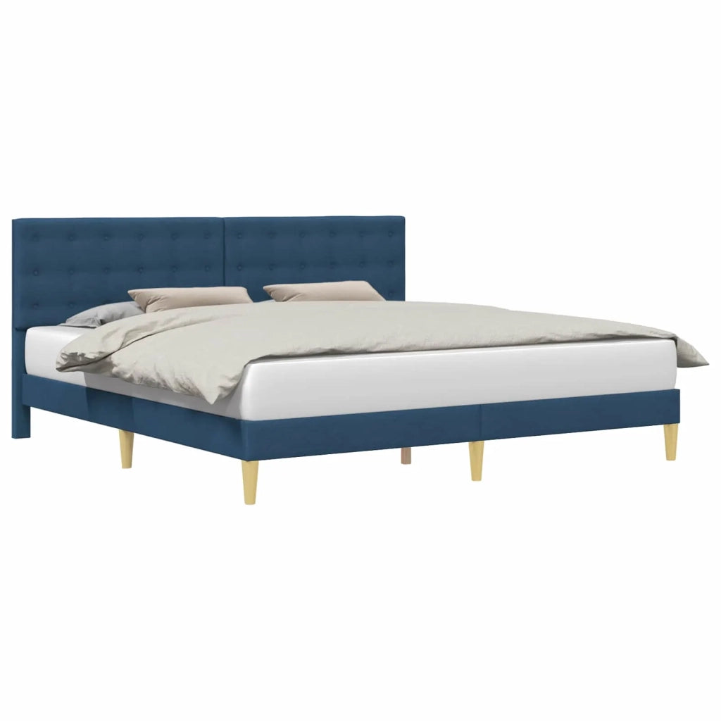 Struttura del letto con testiera Blu 180 x 200 cm Tessuto 42027814