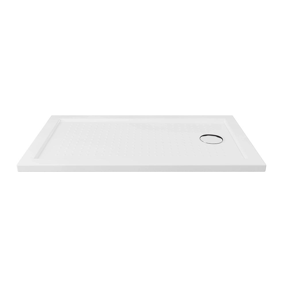 Piatto doccia 70x120 in acrilico bianco lucido design antiscivolo | Tikos
