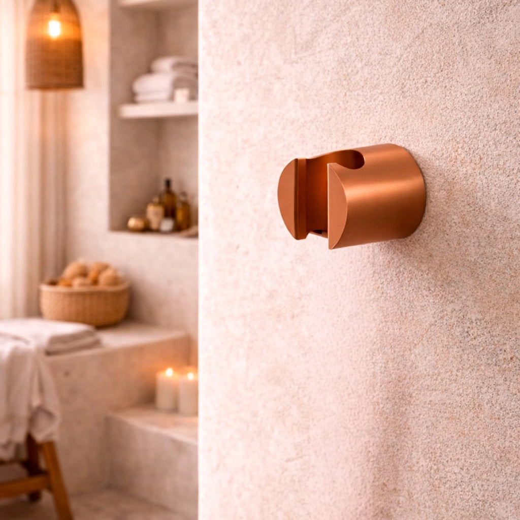 SINED Attacco muro per doccino Levante finitura oro rosa acciaio inox 316L supporto doccia a parete ATTACCO-MURO-DOCCINO-LEVANTE-ORO-ROSA