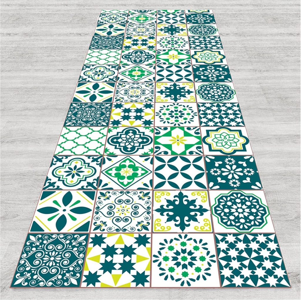 Tappeto passatoia antiscivolo made in Italy diversi modelli 50x180cm - Verde