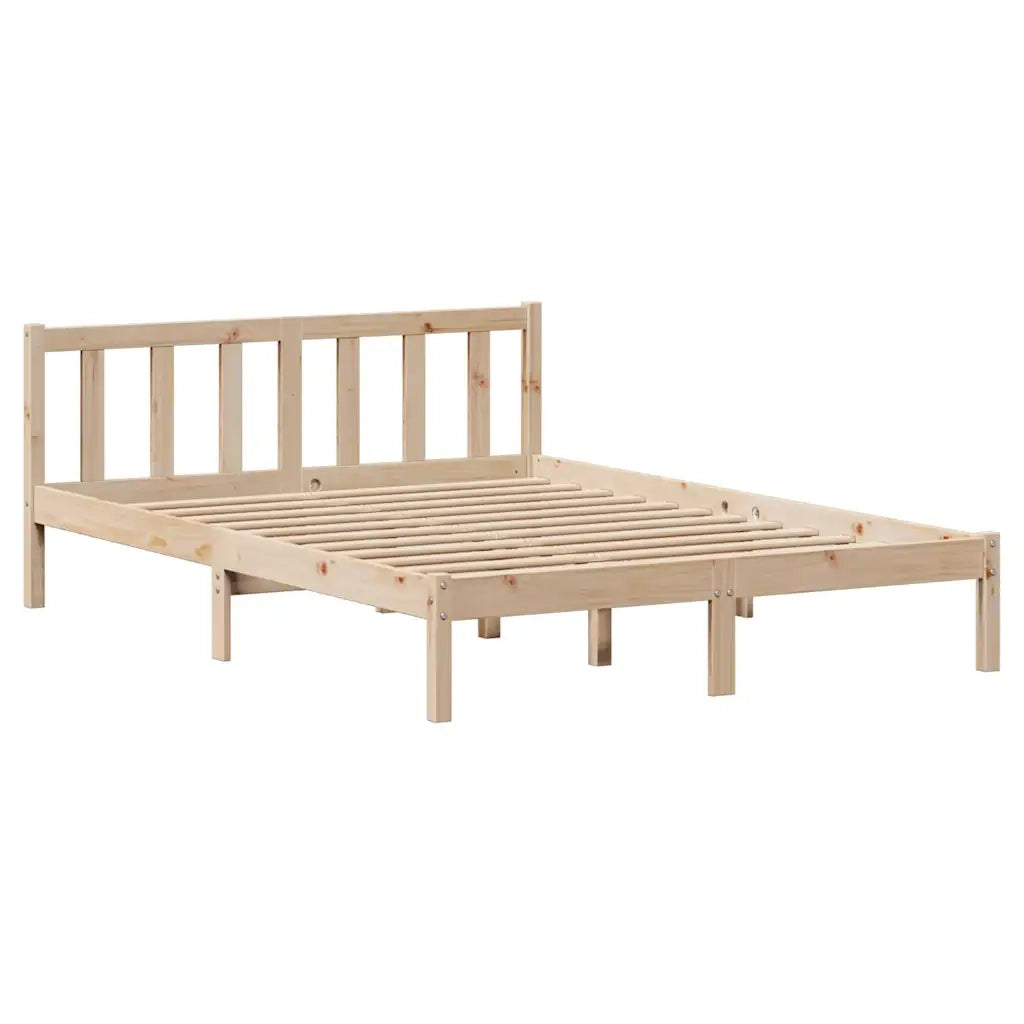 Letto senza Materasso 135x190 cm in Legno Massello di Pino