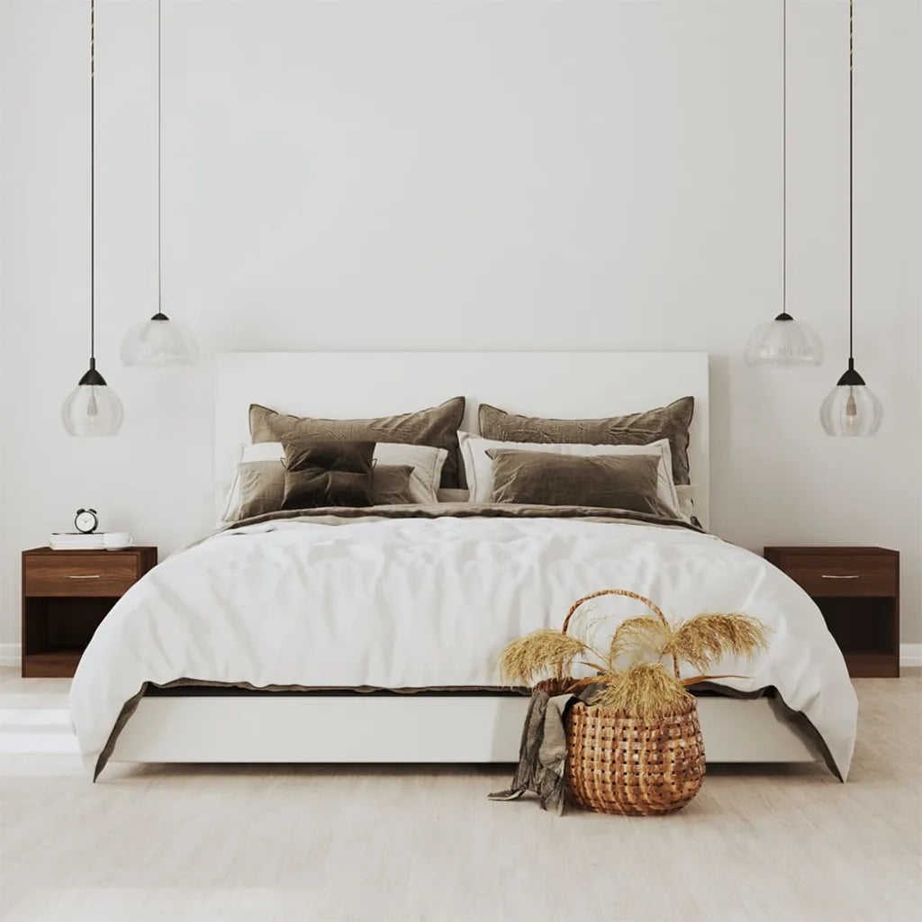 Comodini 2 pz con Cassetto Rovere Marrone 342588