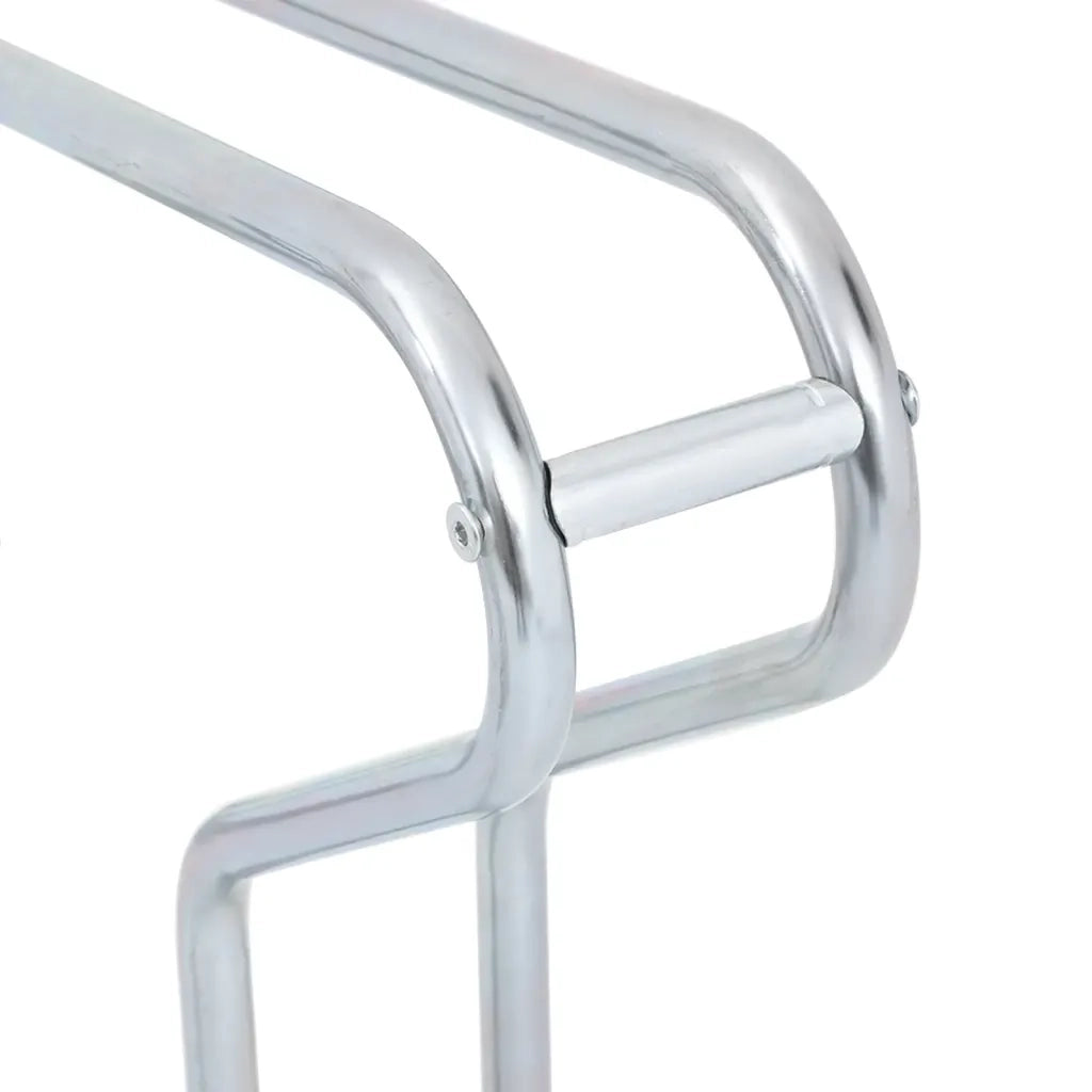 vidaXL Supporto per 5 Bici da Pavimento Autoportante Acciaio Zincato