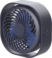Ventilatore USB Mini - Ventilatore - Ventilatore da Tavolo - Silenziatore - 3 Posizioni - Blu - Modello 2023 - Vincitore di Prestazioni