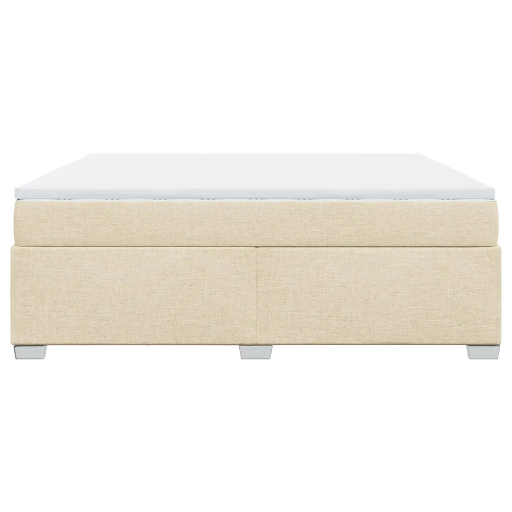 Giroletto a Molle con Materasso Crema 180x200 cm in Tessuto 3285156