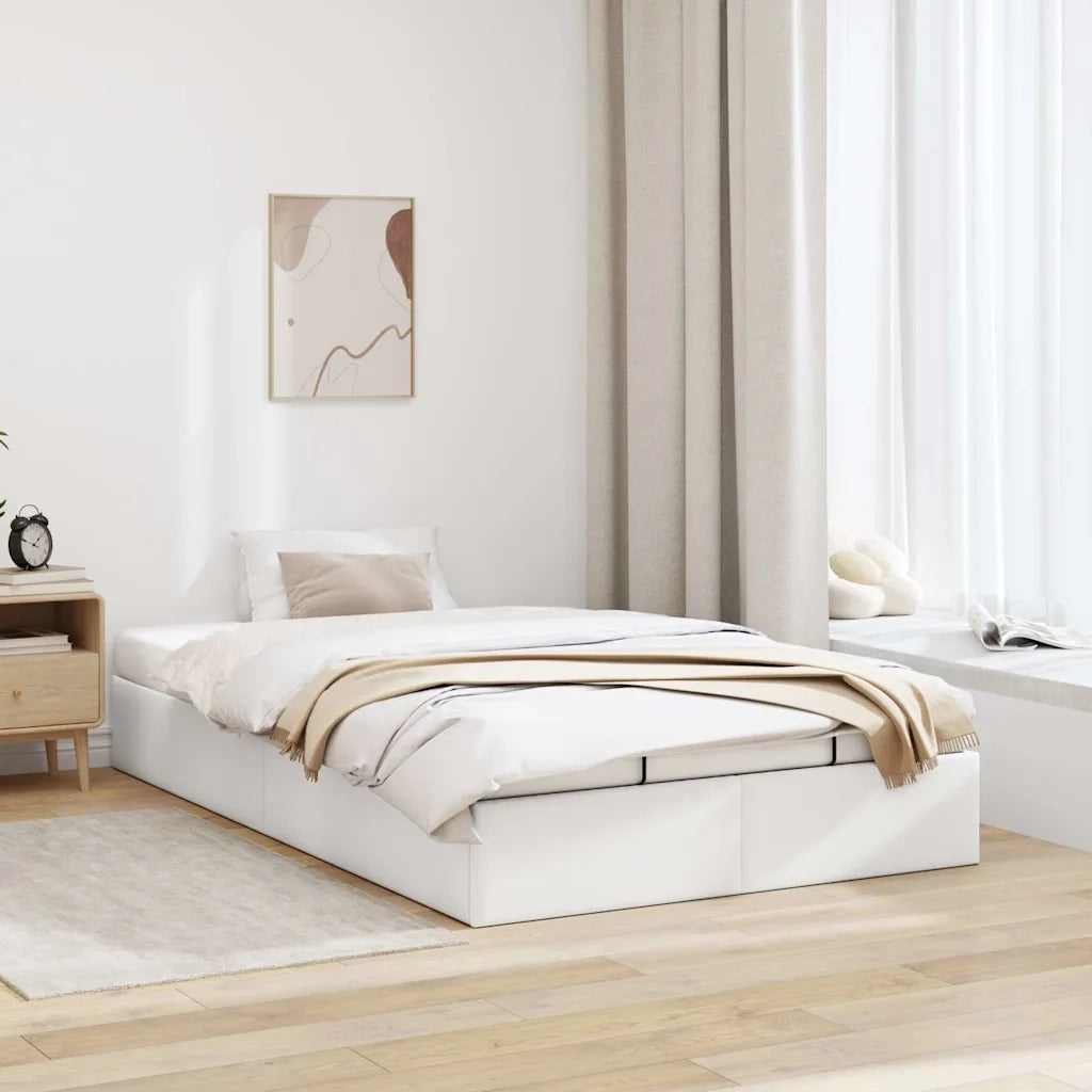 Struttura Letto Pouf senza Materasso 120x190 cm Similpelle 3310790