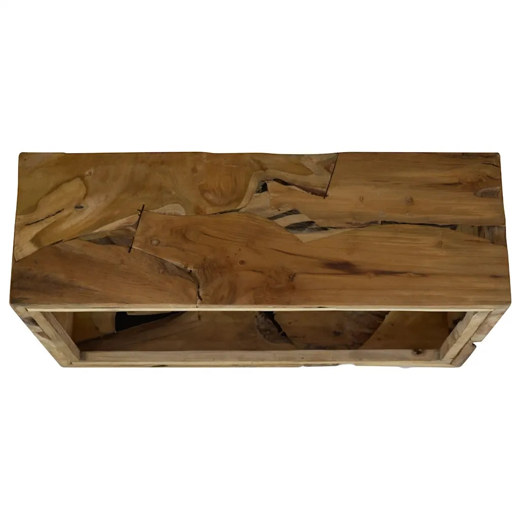 Tavolino da salotto | Tavolino da caff¨¨ | Tavolino da Soggiorno in Autentico Legno di Teak 90x50x30cm Marrone