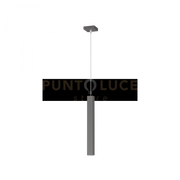 SQUARE TUBE SOSPENSIONE 1 LUCE GRIGIO ANTRACITE CAVO CM.250 CON BASE 1173-S1-GA