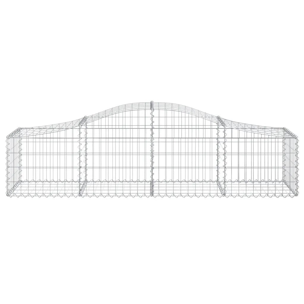 Cesti Gabbioni ad Arco 18 pz 200x50x40/60 cm Ferro Zincato