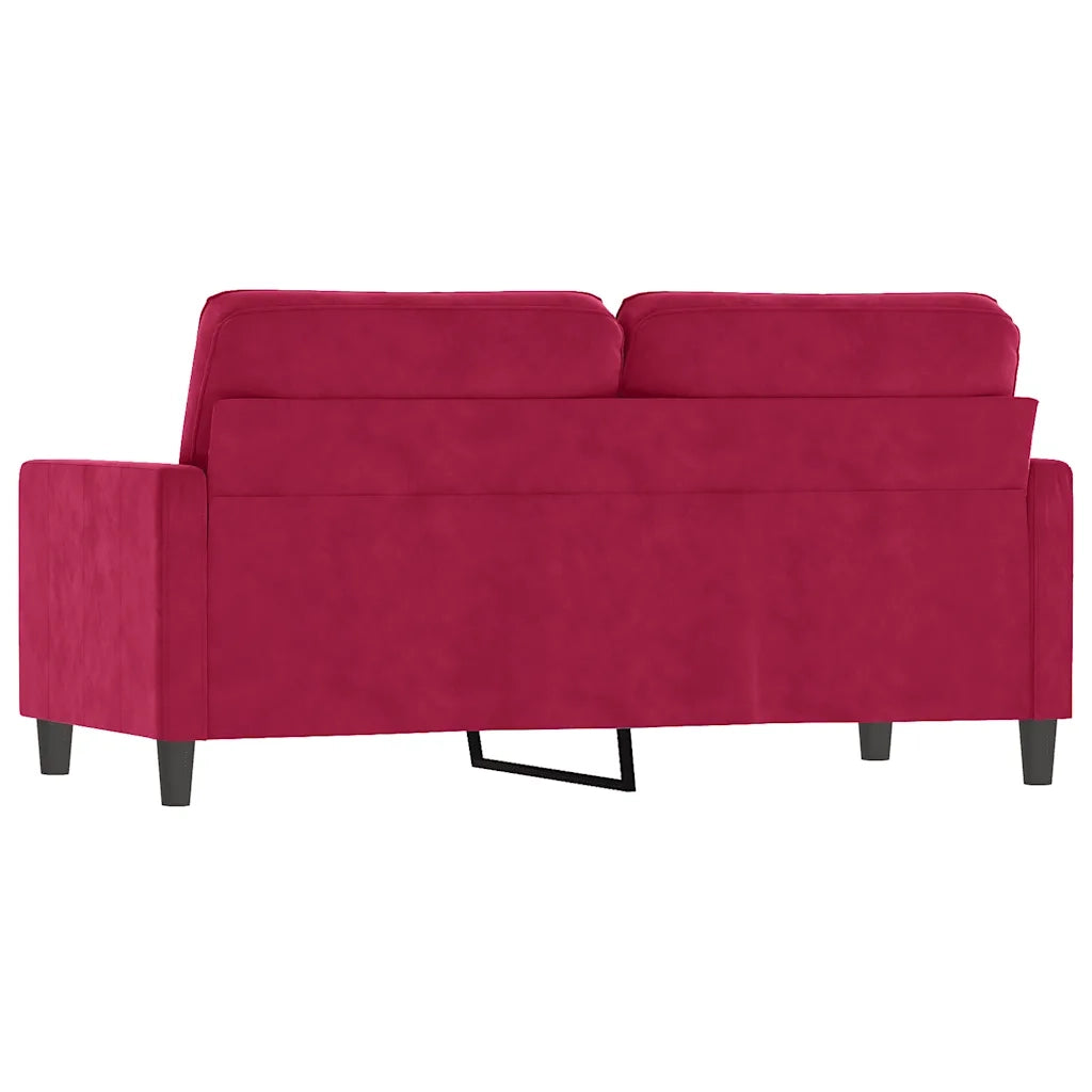 Divano a 2 Posti-Sofa 2 Posti Rosso Vino 140 cm in Velluto 951050