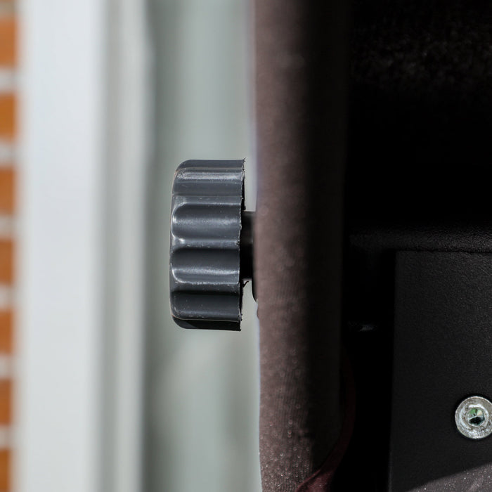 Dondolo da Giardino 3 Posti 198x118x168 cm Sedute Separate con Chaise Longue Marrone