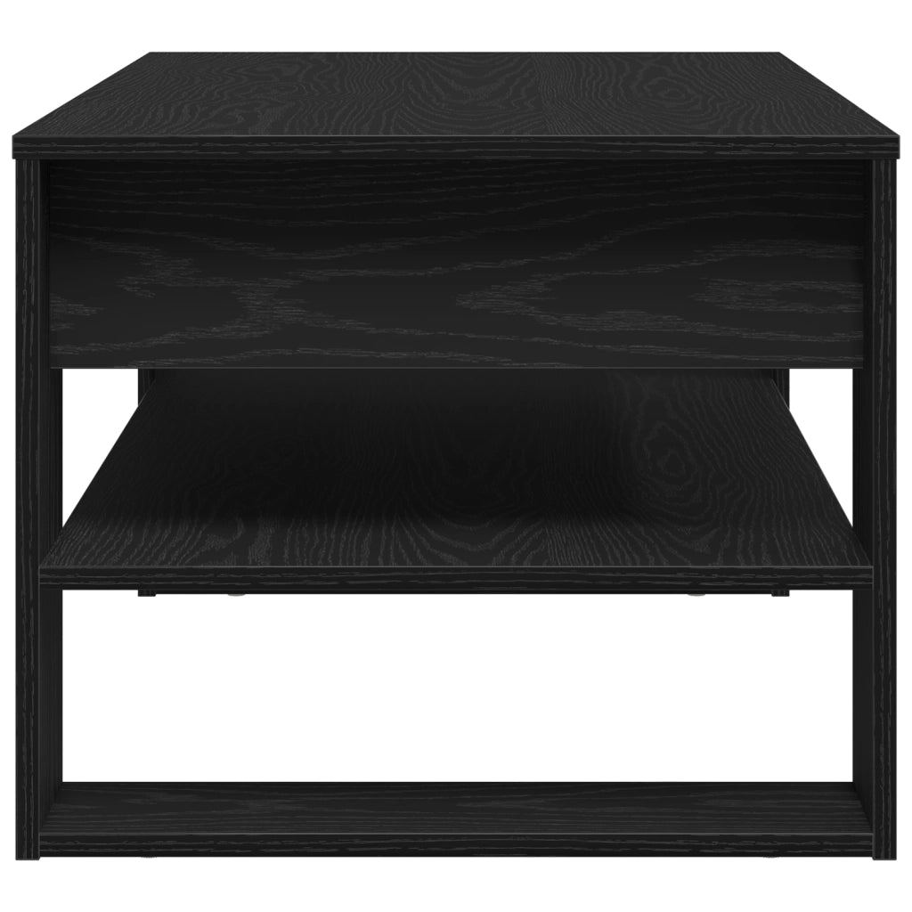 Tavolino da caffÃ¨ in rovere nero 102x55x45 cm in legno ingegnerizzato