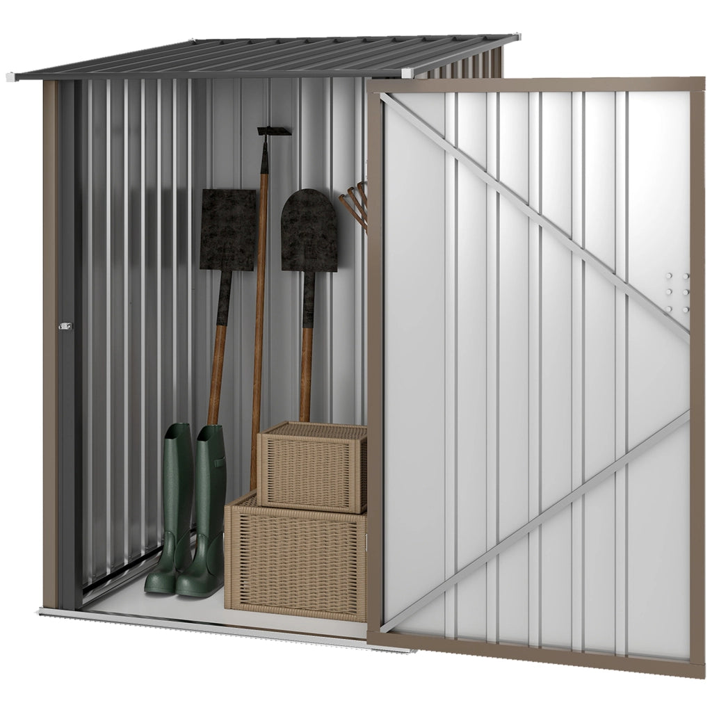 Capanno per attrezzi in acciaio ¨C zephmum ¨C marrone 100x103x160cm