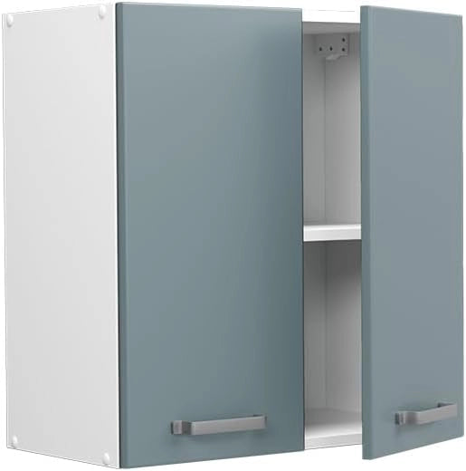 Pensile da cucina R-Line, Grigio-blu, 60 cm, per la libera combinazione all'interno di sistemi cucina modulari