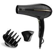 GA.MA Phon Bora Ion Gold: Griglia rivestita in olio d'argan, capelli idratati e morbidi, 2200 W, Motore Dc Ultraleggero, 6 combinazioni di temperatura e velocità, colpo d'aria fredda, inclusi 1 bocchetta e 1 diffusore