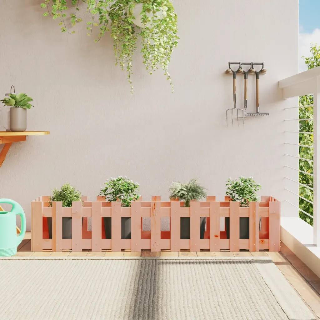 Fioriera | Cassetta per fiori | Vaso Rialzata Giardino Recinzione 150x30x30cm Legno Douglas