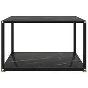 Tavolino da Salotto Nero 60x60x35 cm in Vetro Temperato 322890