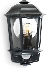 Lampada da Esterno con Sensore - Lampada da Parete Retro Stilistica per Facciate e Portoni - Fitting E27, Sensore IR 180°, IP44