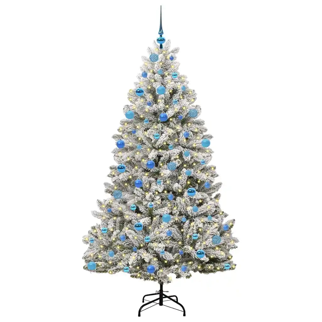 Albero di Natale | Decorazioni natalizie artificiale con 300 LED Verde e Bianco 180 cm