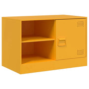 Mobile TV multimediale scaffale TV credenza TV sala da pranzo soggiorno camera da letto giallo senape 67 x 39 x 44 cm acciaio giallo 02_0027662