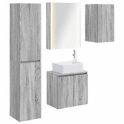 Set di Armadi da Bagno 5 pcs Sonoma grigio 53 x 15,5 x 70 cm 3407332