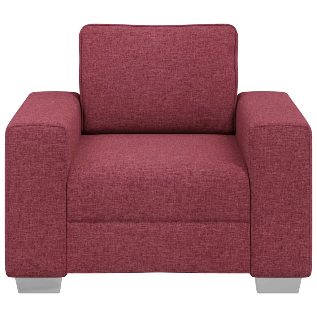Poltrona Sofa Rosso Vino 100 cm Tessuto 4105210