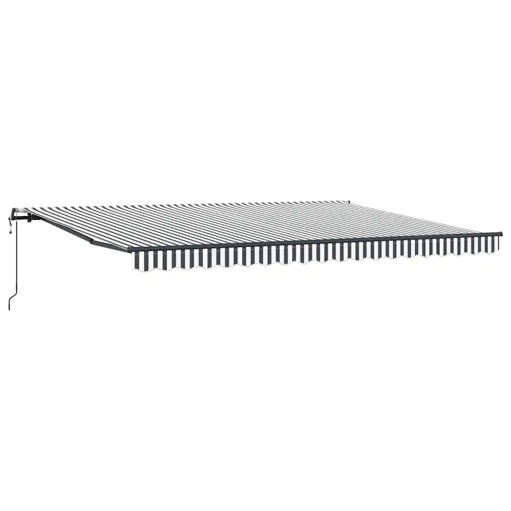 Tenda Retrattile Automatica Antracite e Bianco 450x300 cm