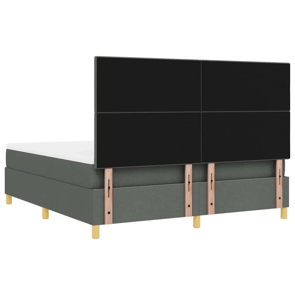 Letto a molle con materasso Grigio scuro 180 x 200 cm Tessuto 3339638