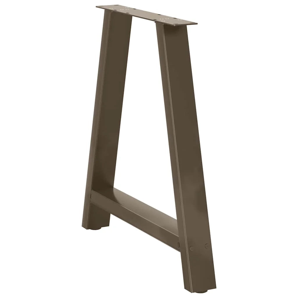 Set di 2 gambe per tavolo a forma di A regolabili 80 x 72-73 cm in acciaio verniciato a polvere nero 02_0057135