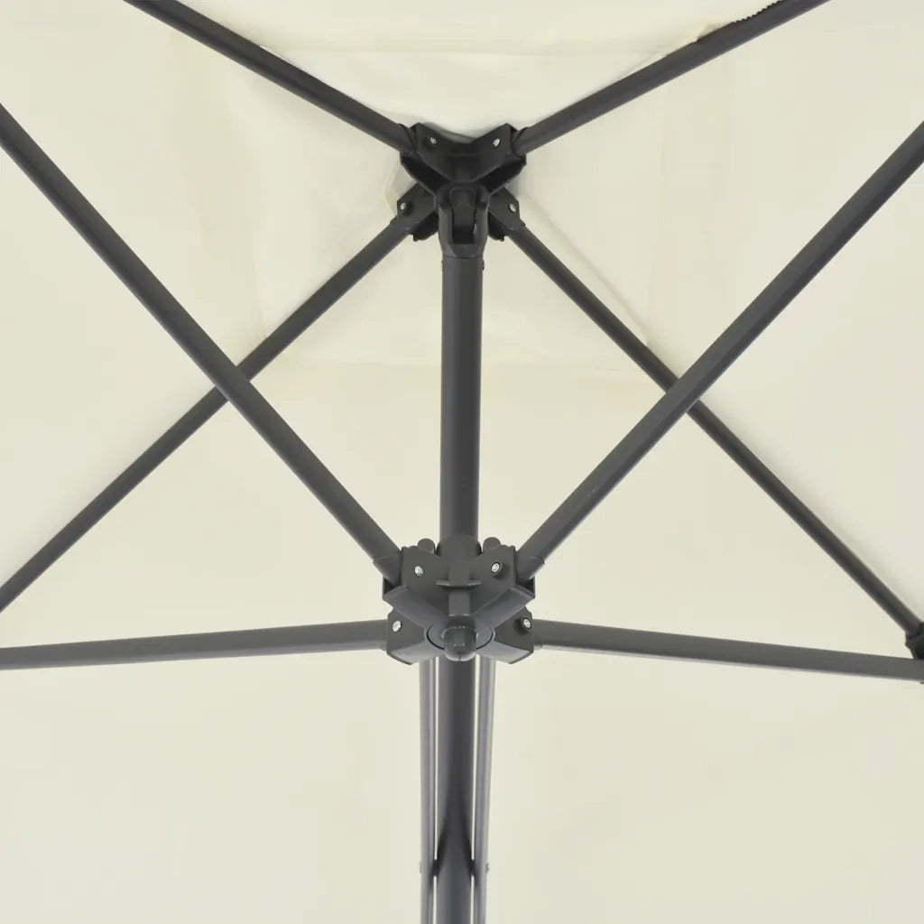 Ombrellone da Esterni con Palo in Acciaio 250x250 cm Sabbia 44882